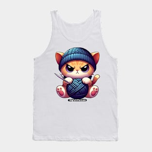 Angry Critters - Kitten Knitting Tank Top